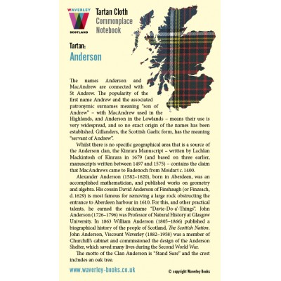 Tartan Cloth Commonplace Notebook – Anderson bookmark