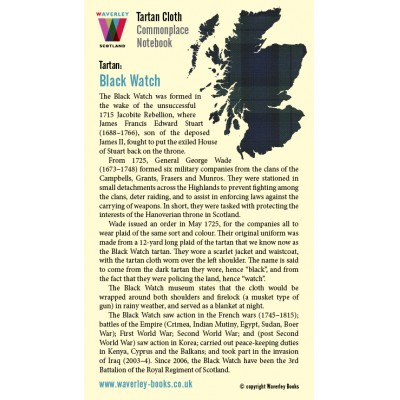 Tartan Cloth Commonplace Notebook – Black Watch bookmark