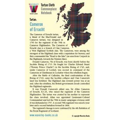 Waverley Scotland Genuine Tartan Cloth Commonplace Notebook – Cameron of Erracht