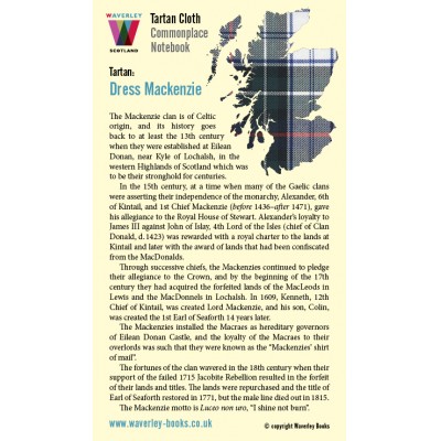 Waverley Scotland Genuine Tartan Cloth Commonplace Notebook – Dress Mackenzie