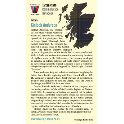 Waverley Scotland Genuine Tartan Cloth Commonplace Notebook – Kinloch Anderson