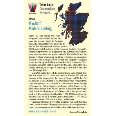 Waverley Scotland Genuine Tartan Cloth Commonplace Notebook – MacDuff Modern Hunting