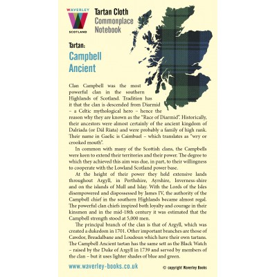 Waverley Scotland Genuine Tartan Cloth Commonplace Notebook – Campbell Ancient