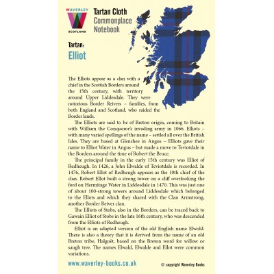 Waverley Scotland Genuine Tartan Cloth Commonplace Notebook – Elliot (pocket)
