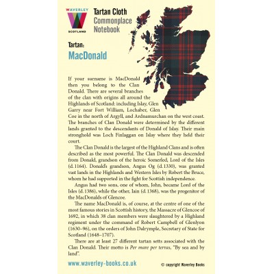 Waverley Scotland Genuine Tartan Cloth Commonplace Notebook – MacDonald