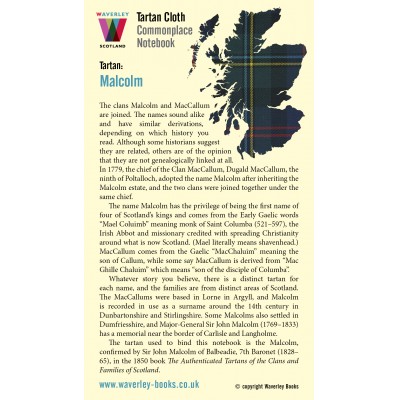 Waverley Scotland Genuine Tartan Cloth Commonplace Notebook – Malcolm
