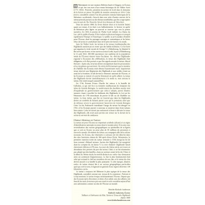 French (from English) translation of a brief history of tartan (tall format)
