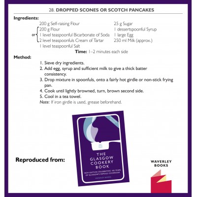 Dropped scones or Scotch Pancake recipe from The Glasgow Cookery Book