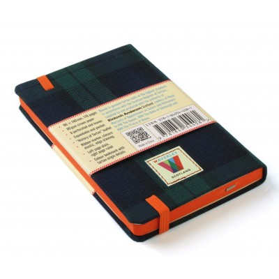 Waverley Scotland Genuine Tartan Cloth Commonplace Notebook – Black Watch (pocket)
