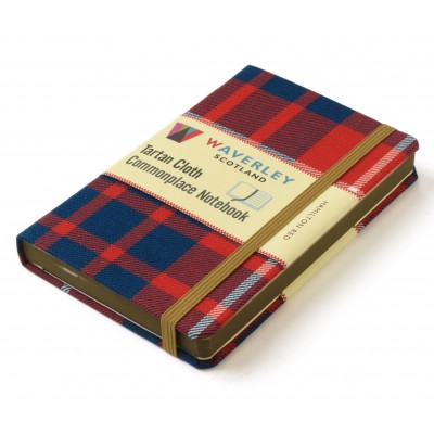 Waverley Scotland Genuine Tartan Cloth Commonplace Notebook – Hamilton Red