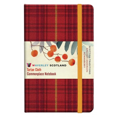 Rowanberry Tartan: Pocket: 14 x 9cm: Scottish Traditions: Waverley Genuine Tartan Cloth Commonplace Notebook