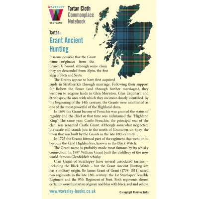 Waverley Scotland Genuine Tartan Cloth Commonplace Notebook – Grant Ancient Hunting