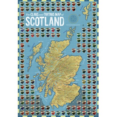 The Clans and Tartan Maps of Scotland (folded)