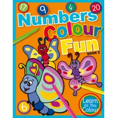 Numbers Colour Fun Book 2 - Learn as you Colour, a colouring in and counting book