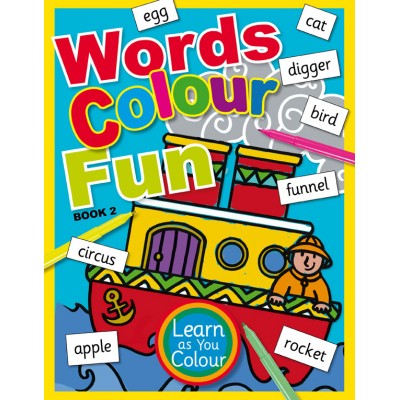 Words Colour Fun Book 2 - Colouring In for age 2+