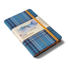 Waverley Scotland Genuine Tartan Cloth Commonplace Notebook – Blue Loch Pocket