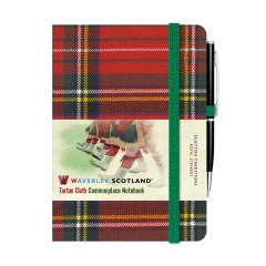 Waverley Scotland Genuine Tartan Cloth Commonplace Notebook – Royal Stewart mini with pen