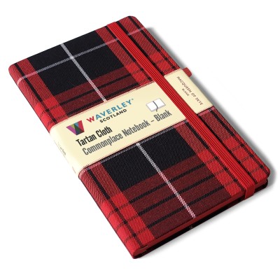 Angled shot of MacQueen of Skye Large notebook with pen loop