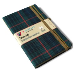 Waverley Scotland Genuine Tartan Cloth Commonplace Notebooks: Stewart Hunting Tartan Large Notebook 21 x 13cm Blank 192 pages (EUDR compliant paper)