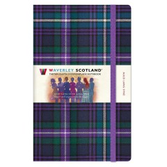 Auld Lang Syne Large - purple and green tartan (lined and blank)