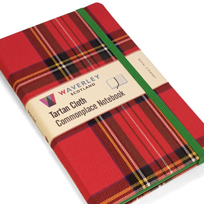Waverley Scotland Genuine Tartan Cloth Commonplace Notebooks – Royal Stewart (large)